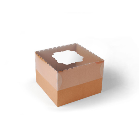 Box for Cakes and Pies, with a Clear Lid
