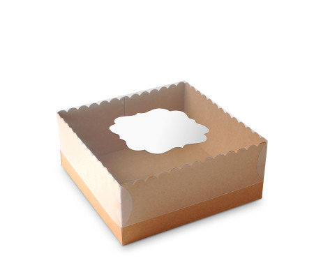 Box for Cakes and Pies, with a Clear Lid