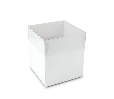 Box for Cakes and Pies, with a Clear Lid