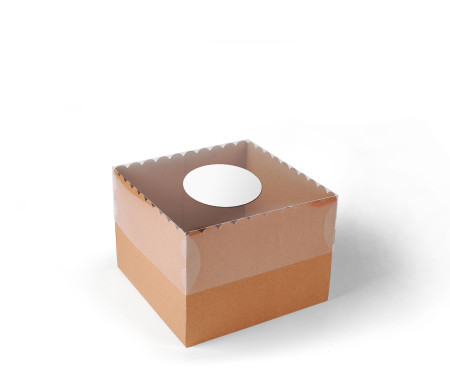 Box for Cakes and Pies, with a Clear Lid