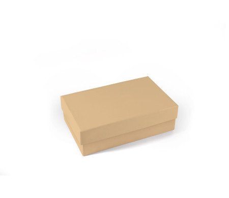 Rigid rectangular box of lined cardboard