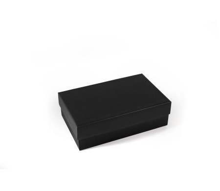 Rigid rectangular box of lined cardboard