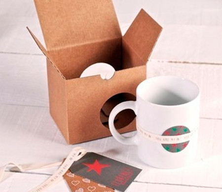 Decorated box for mugs Decorated box for mugs