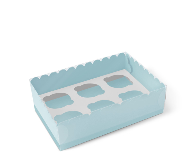 Box for 6 Cupcakes, Muffins or Biscuits