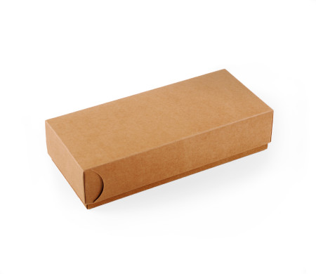 Cardboard box for sushi with a stick compartment