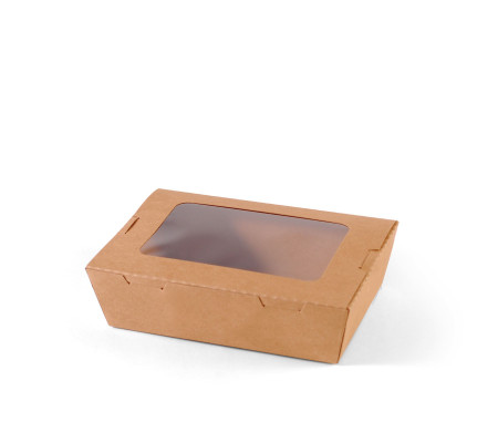 Take away box with window