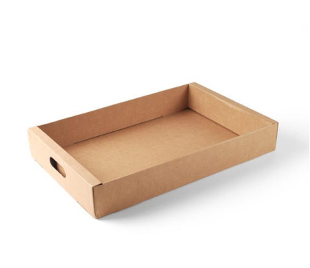 Cardboard tray for fruits and vegetables.