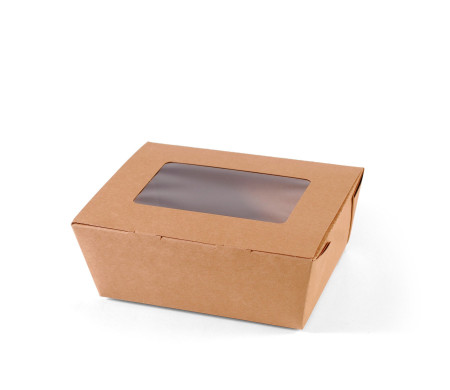 Take away box with window