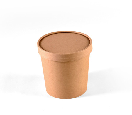 Kraft tureen with take away lid