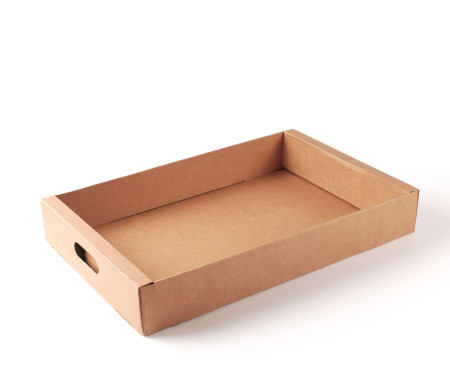Cardboard tray for fruits and vegetables.