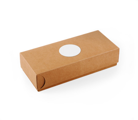 Cardboard box for sushi with a stick compartment