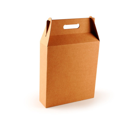 Box for wines and Cava, with carry handle to hold two or three bottles