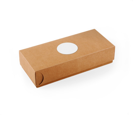 Cardboard box for sushi with a stick compartment