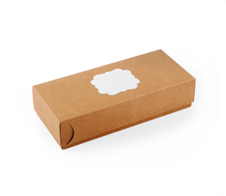 Cardboard box for sushi with a stick compartment
