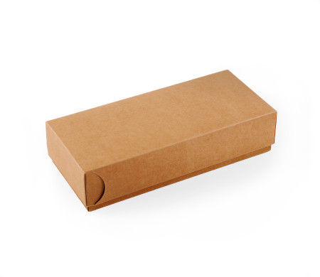Cardboard box for sushi with a stick compartment