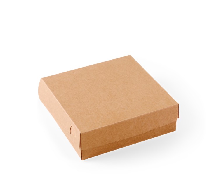 Square box with a lid for sushi mixes Square box with a lid for sushi mixes