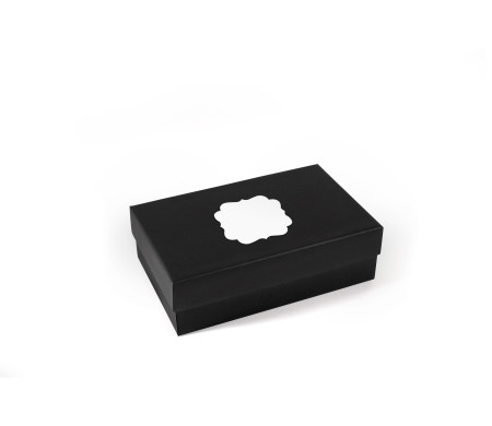 Rigid rectangular box of lined cardboard