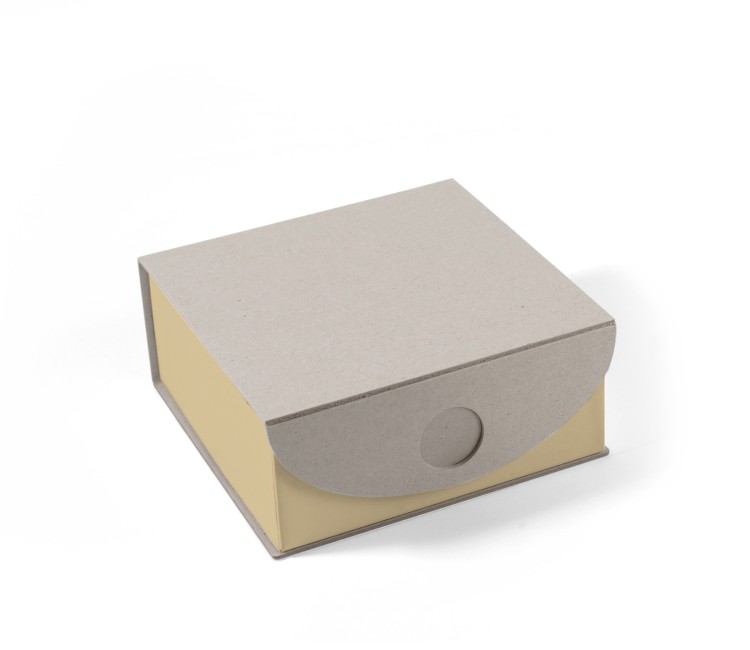 Square box made of rigid ecological cardboard, assembled and glued. Square box made of rigid ecological cardboard, assembled and glued.
