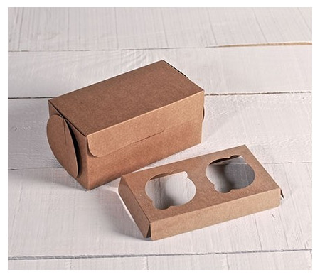 Set of 5 cupcake boxes with cupcake inserts (they hold 2 cupcakes).