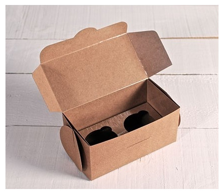 Set of 5 cupcake boxes with cupcake inserts (they hold 2 cupcakes).