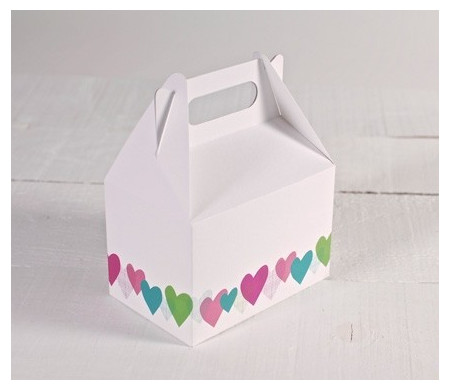 Box - Hearts pattern 