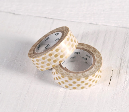 White Washi Tape - Polka Dots