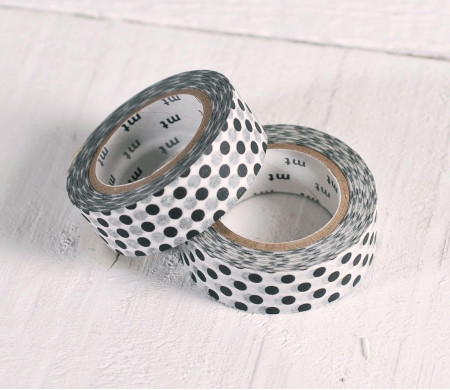 White Washi Tape - Polka Dots