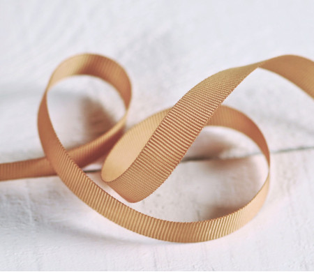 Gold grosgrain ribbon