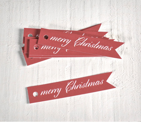 Kit of flag tags Merry Christmas