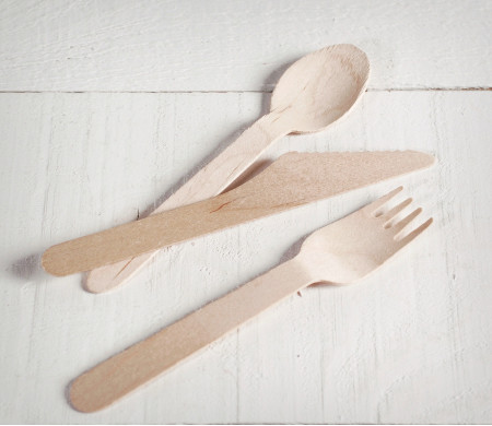 Wooden cutlery set