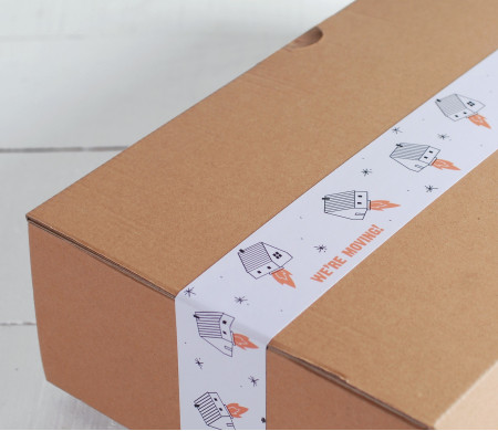 Printed sellotape for removals