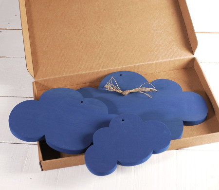 3 Blue Foam Clouds, Very Original Decoration!
