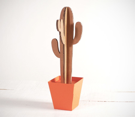 Tall Cardboard Cactus. In Several Colours!