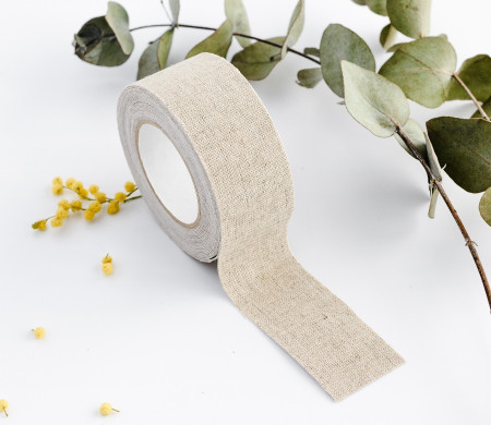 Linen washi tape, colour 100% natural