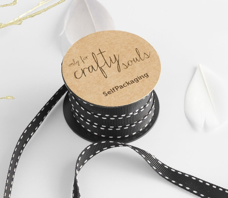 Black stitched ribbon