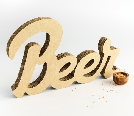 Cardboard lettering