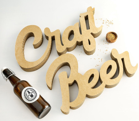 Cardboard lettering