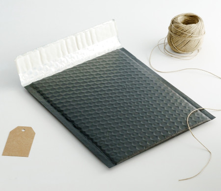 Matte-finish delivery envelopes.