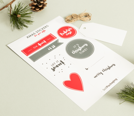 Christmas sticker and label kit
