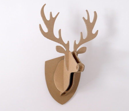 Christmas cardboard reindeer head