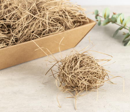 Paper shavings for cardboard boxes