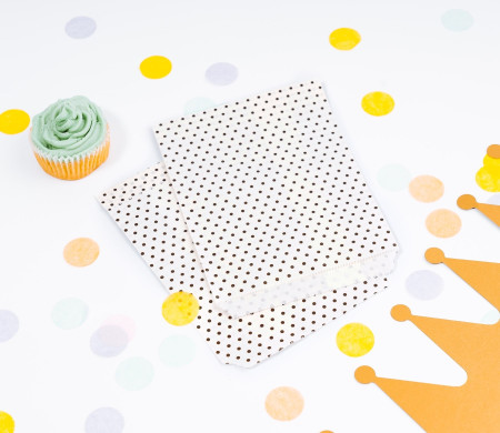White Paper Bags with Black Spots