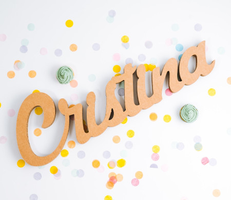 Cardboard lettering