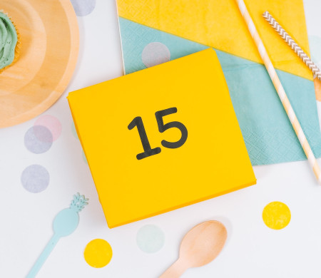 Number stickers for parties