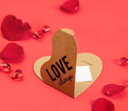 Heart-Shaped Box for Cards or Vouchers