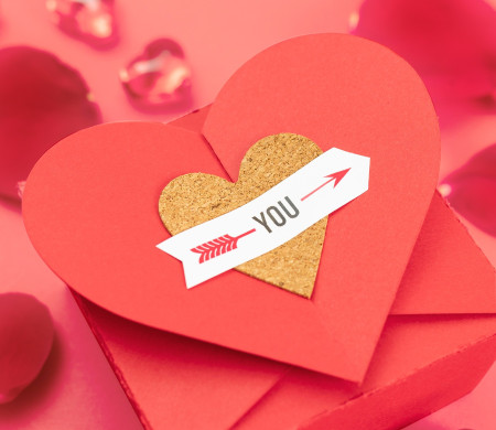 Adhesive cork hearts