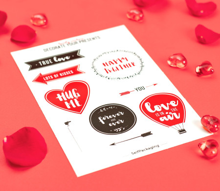 Stickers with Messages for Gifts