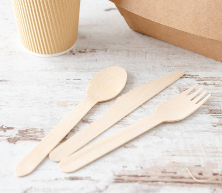 Wooden cutlery set