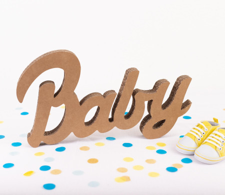 Cardboard lettering