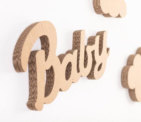 Cardboard lettering